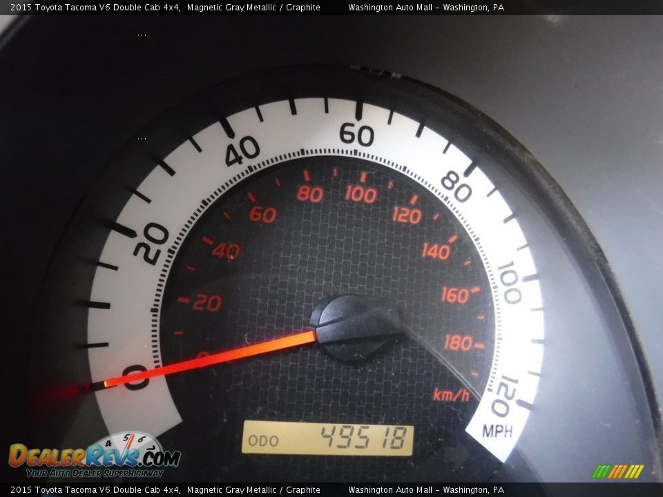 2015 Toyota Tacoma V6 Double Cab 4x4 Magnetic Gray Metallic / Graphite Photo #25