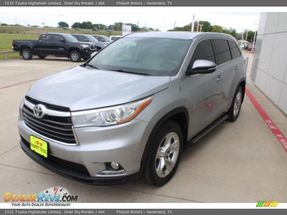 2015 Toyota Highlander Limited Silver Sky Metallic / Ash Photo #4