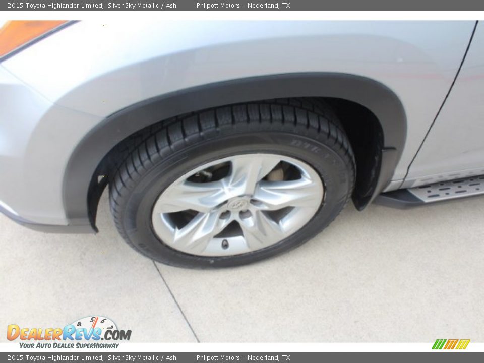 2015 Toyota Highlander Limited Silver Sky Metallic / Ash Photo #5