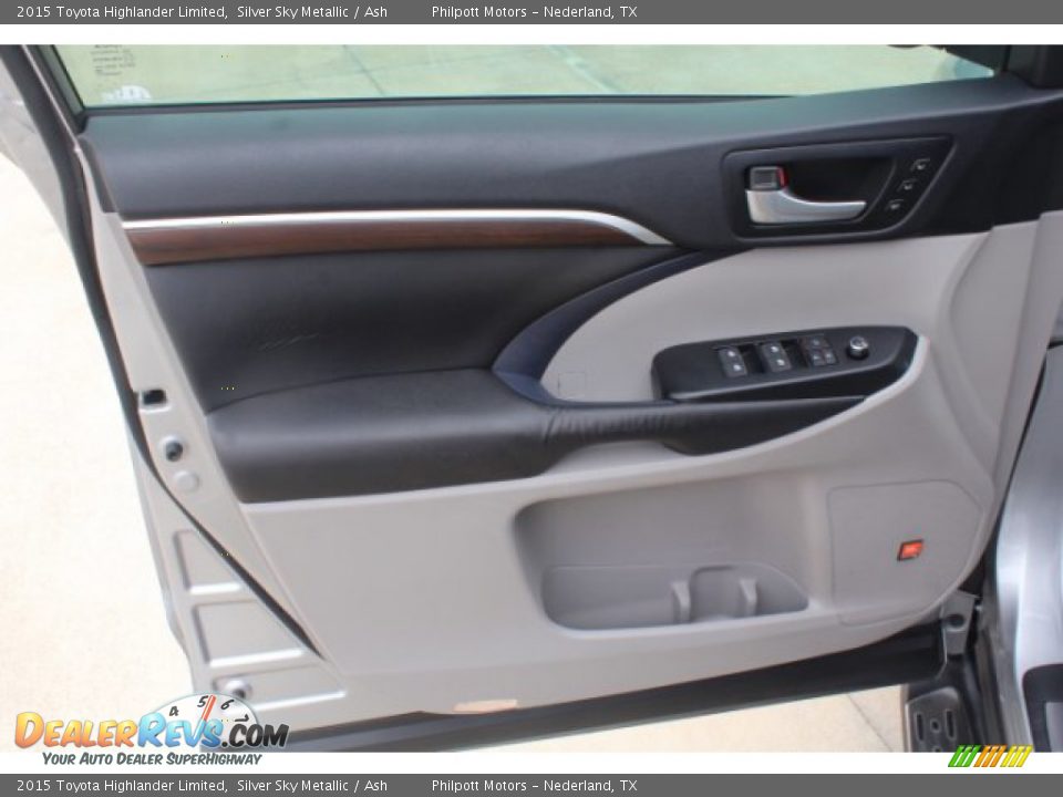 2015 Toyota Highlander Limited Silver Sky Metallic / Ash Photo #9