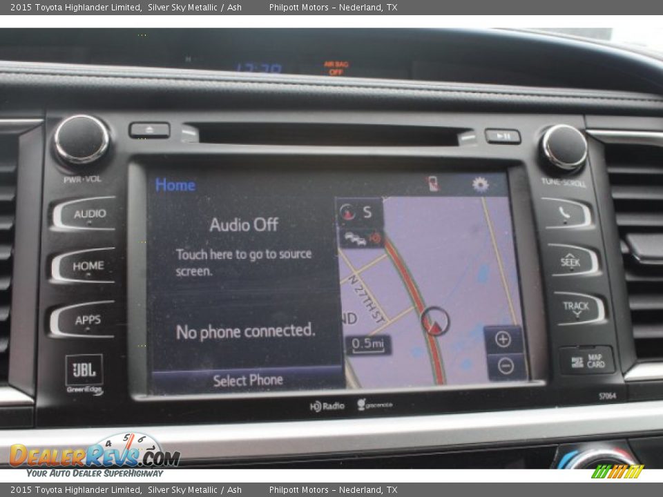 2015 Toyota Highlander Limited Silver Sky Metallic / Ash Photo #10