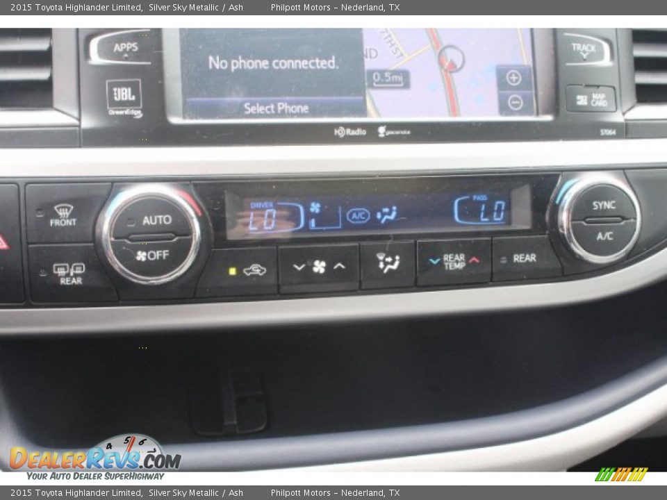 2015 Toyota Highlander Limited Silver Sky Metallic / Ash Photo #11