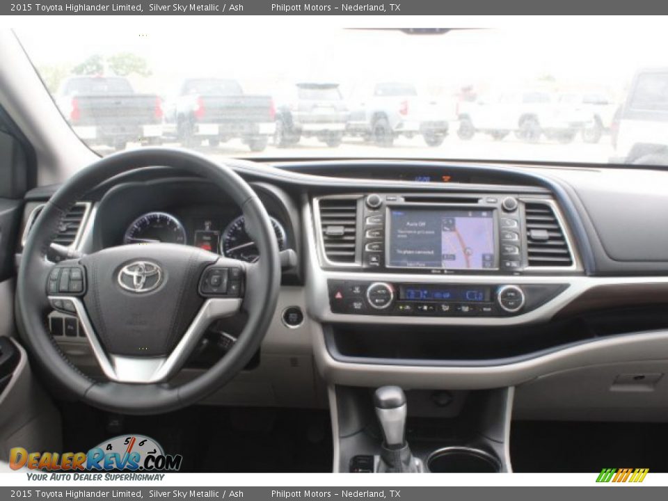2015 Toyota Highlander Limited Silver Sky Metallic / Ash Photo #17