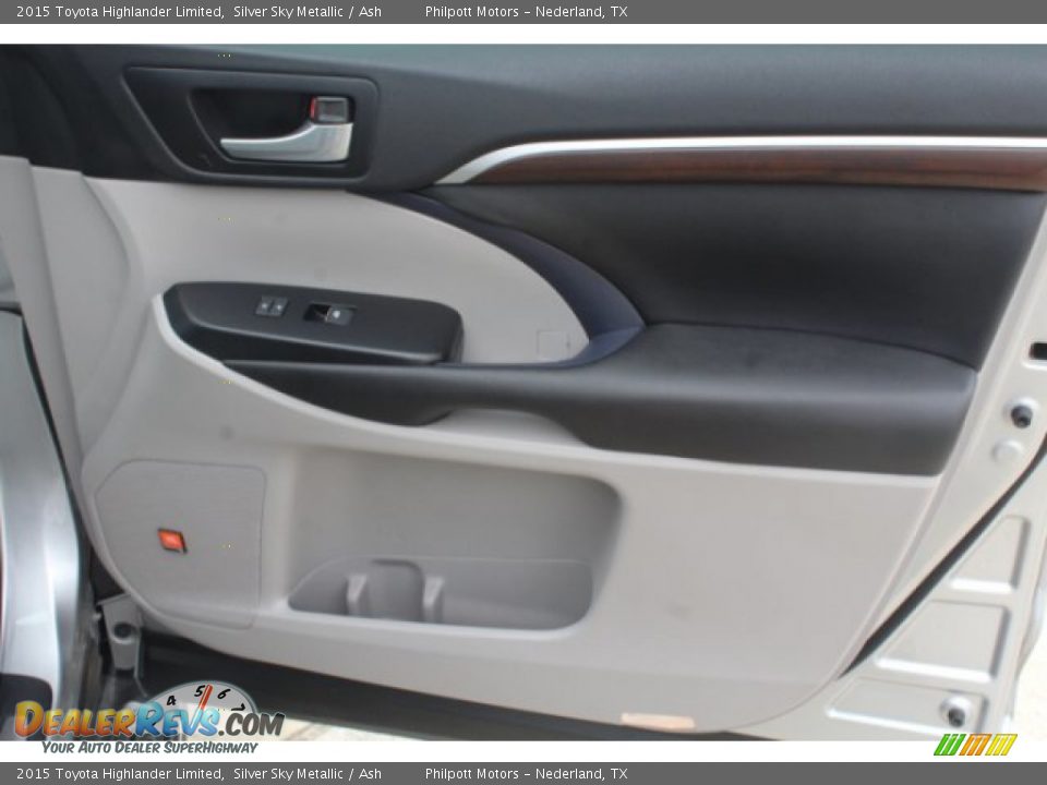 2015 Toyota Highlander Limited Silver Sky Metallic / Ash Photo #23