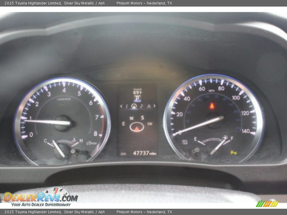 2015 Toyota Highlander Limited Silver Sky Metallic / Ash Photo #25