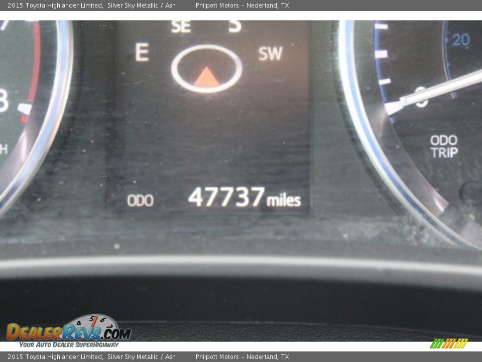2015 Toyota Highlander Limited Silver Sky Metallic / Ash Photo #26