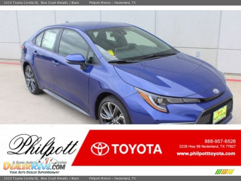 2020 Toyota Corolla SE Blue Crush Metallic / Black Photo #1