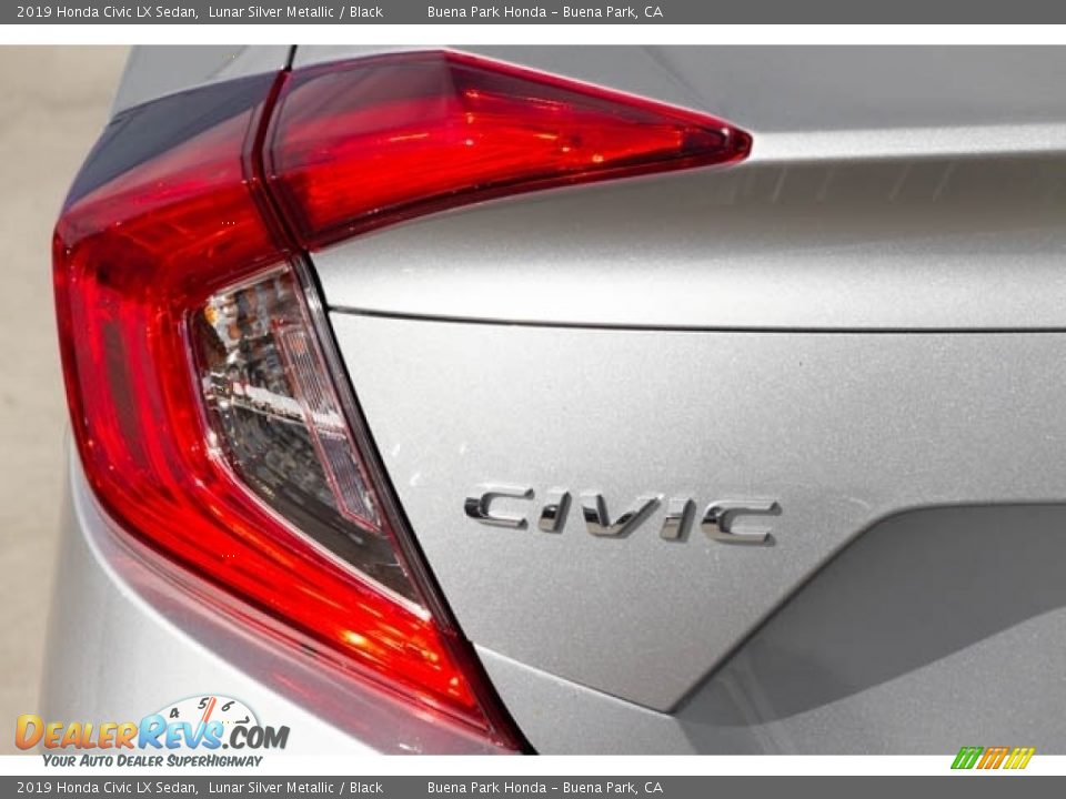 2019 Honda Civic LX Sedan Lunar Silver Metallic / Black Photo #7