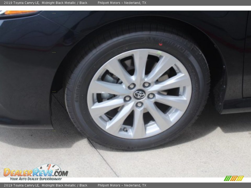 2019 Toyota Camry LE Midnight Black Metallic / Black Photo #5