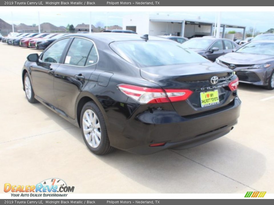 2019 Toyota Camry LE Midnight Black Metallic / Black Photo #6