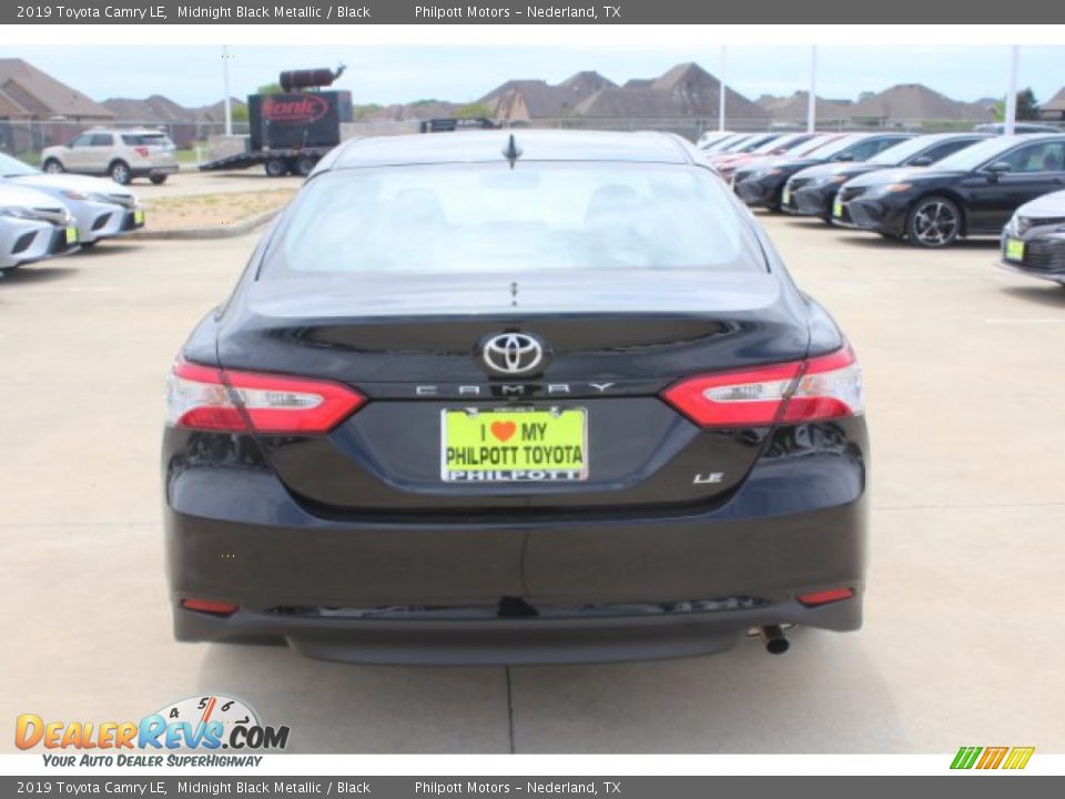 2019 Toyota Camry LE Midnight Black Metallic / Black Photo #7