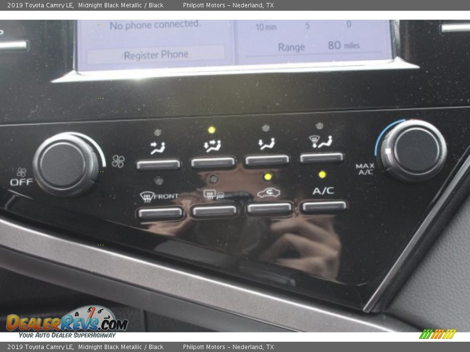 2019 Toyota Camry LE Midnight Black Metallic / Black Photo #13