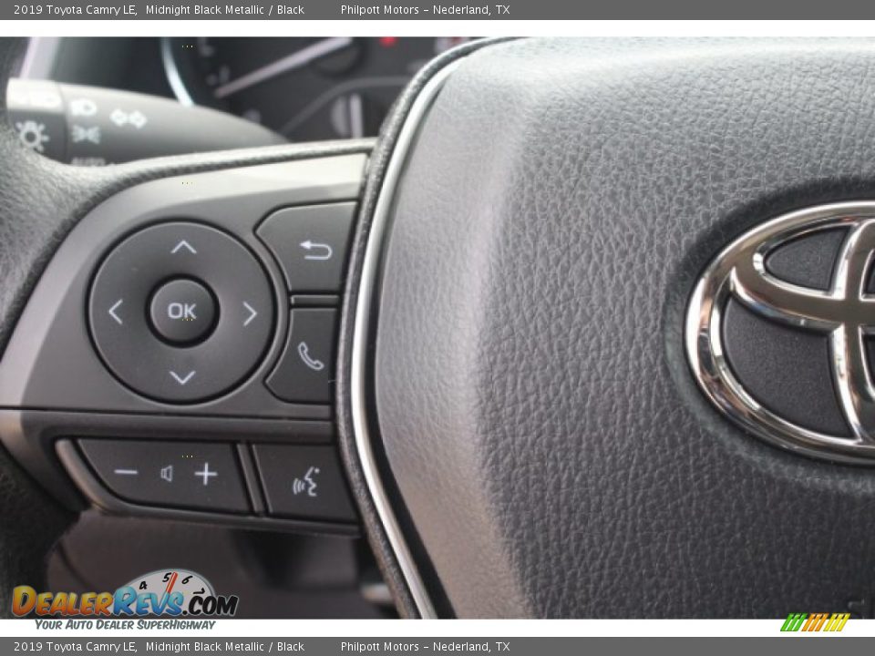 2019 Toyota Camry LE Midnight Black Metallic / Black Photo #16