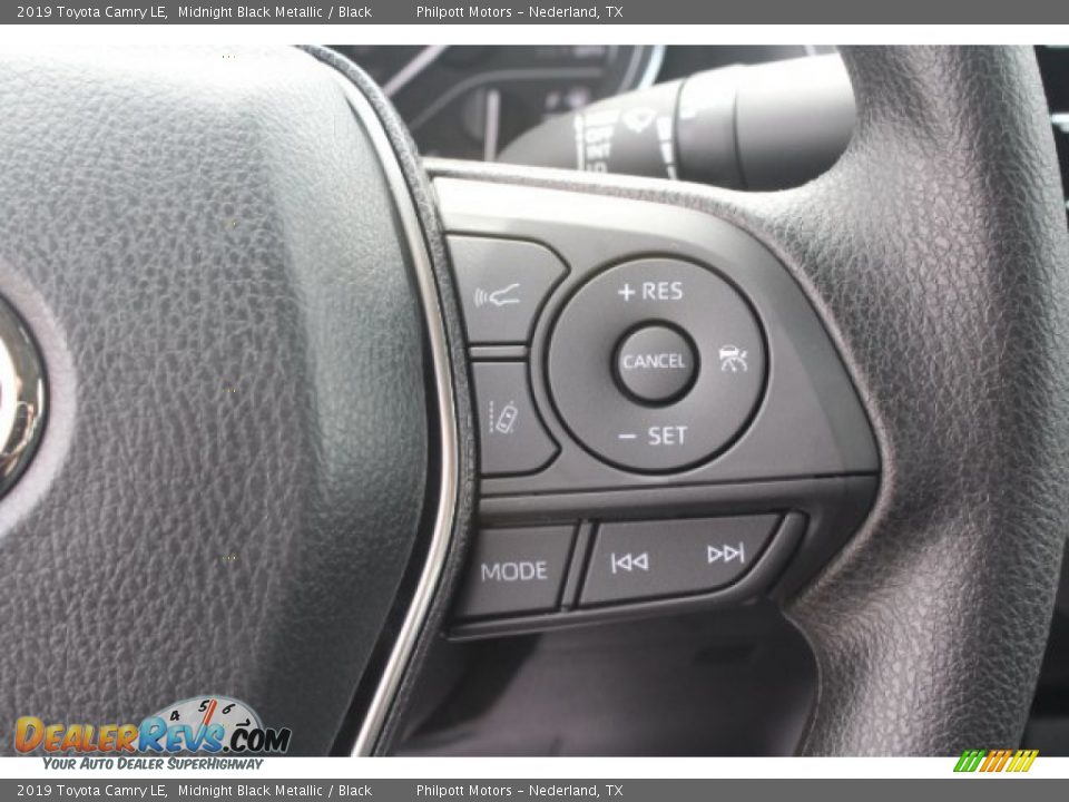 2019 Toyota Camry LE Midnight Black Metallic / Black Photo #17
