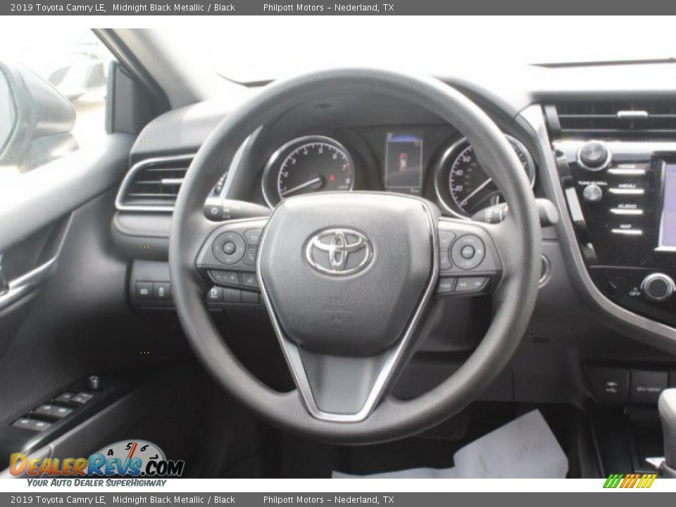 2019 Toyota Camry LE Midnight Black Metallic / Black Photo #21