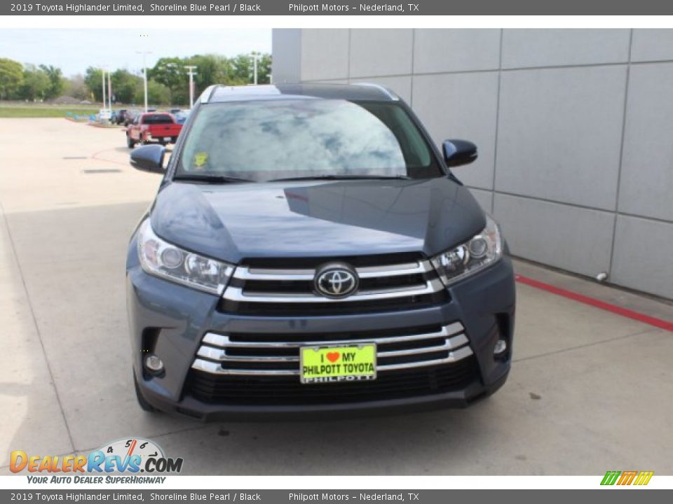 2019 Toyota Highlander Limited Shoreline Blue Pearl / Black Photo #3