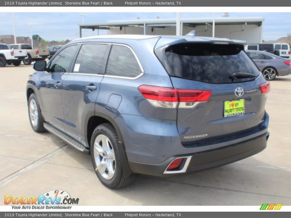 2019 Toyota Highlander Limited Shoreline Blue Pearl / Black Photo #6