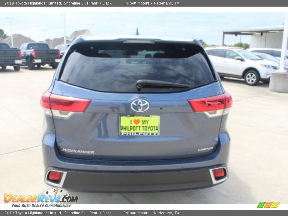 2019 Toyota Highlander Limited Shoreline Blue Pearl / Black Photo #7