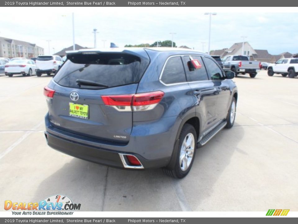 2019 Toyota Highlander Limited Shoreline Blue Pearl / Black Photo #8