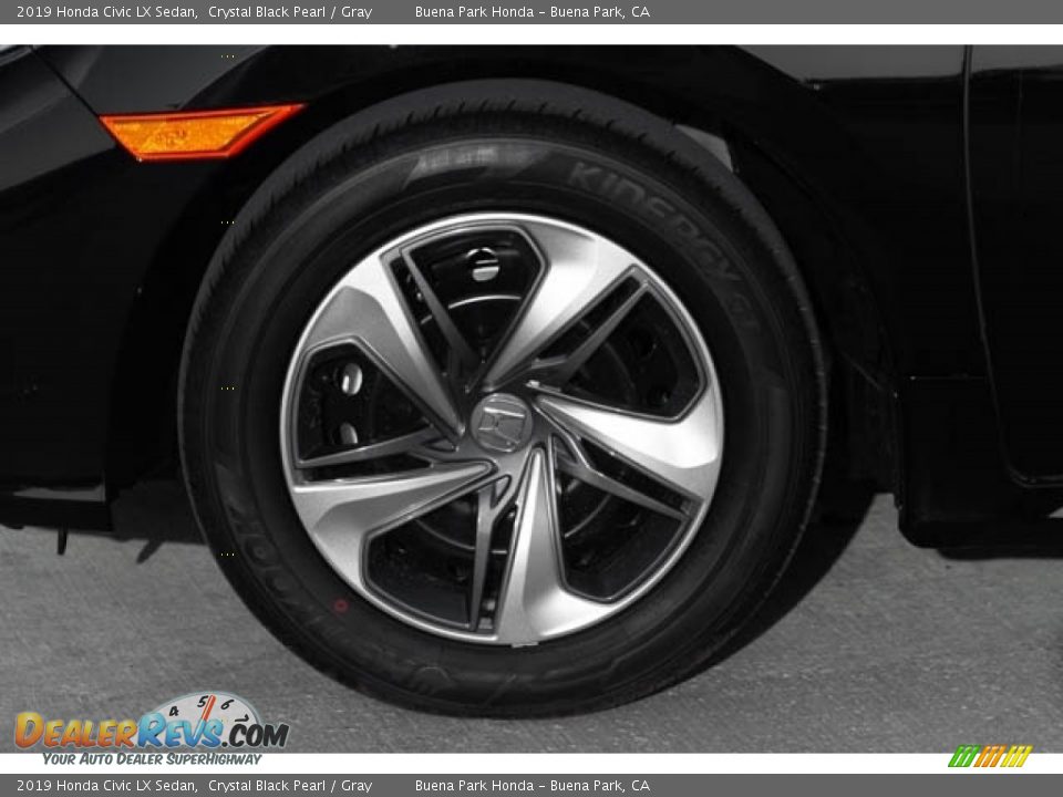 2019 Honda Civic LX Sedan Crystal Black Pearl / Gray Photo #14
