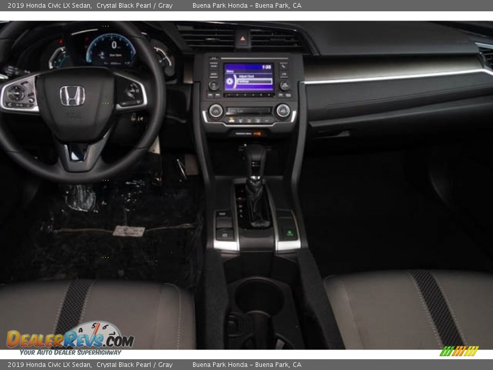 2019 Honda Civic LX Sedan Crystal Black Pearl / Gray Photo #18
