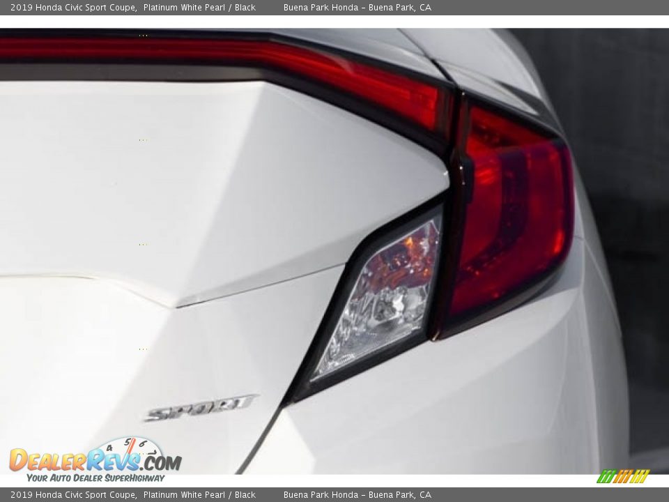 2019 Honda Civic Sport Coupe Platinum White Pearl / Black Photo #7