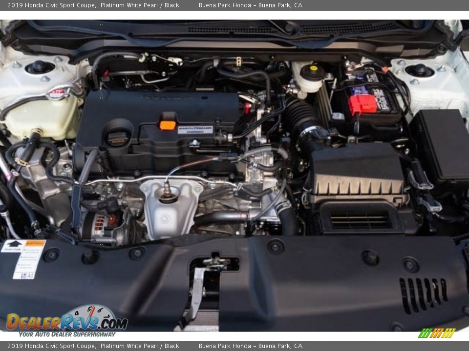 2019 Honda Civic Sport Coupe Platinum White Pearl / Black Photo #9