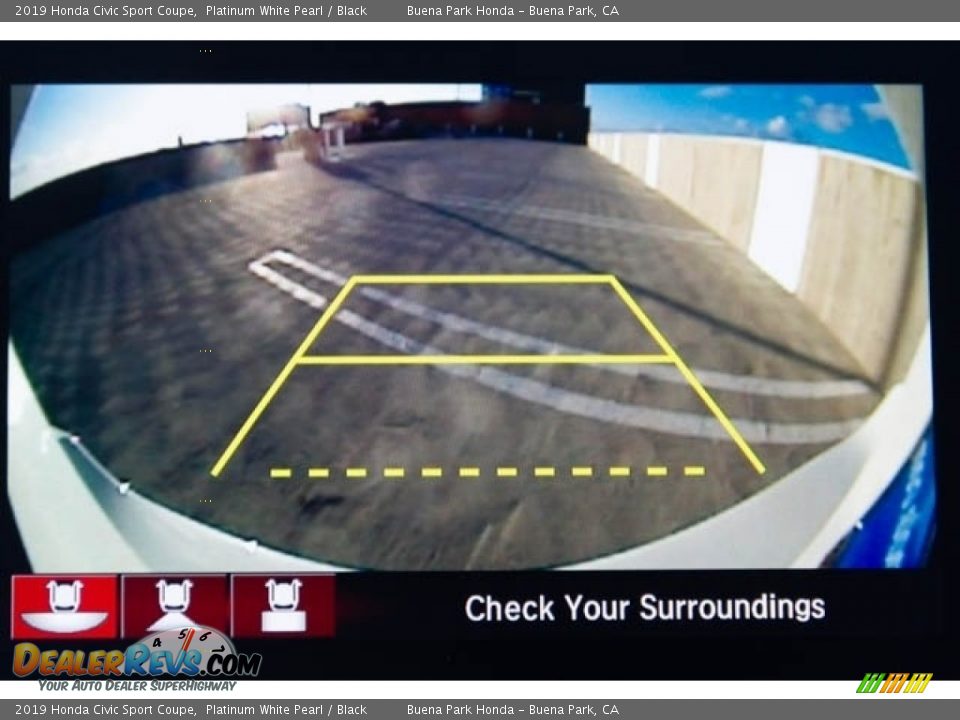 2019 Honda Civic Sport Coupe Platinum White Pearl / Black Photo #14