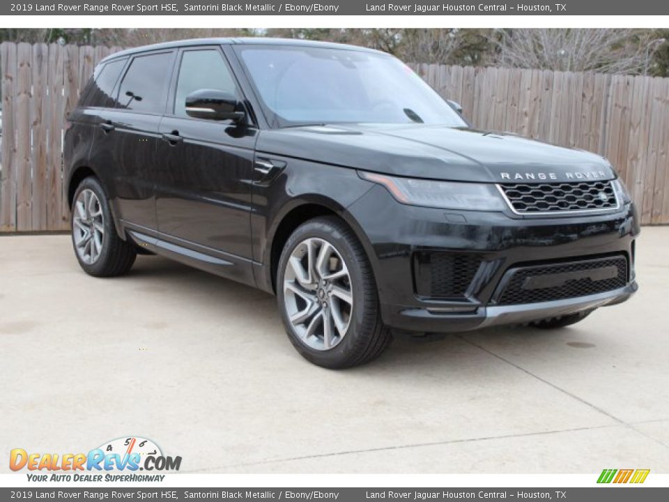 2019 Land Rover Range Rover Sport HSE Santorini Black Metallic / Ebony/Ebony Photo #1