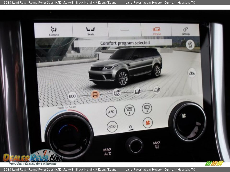 2019 Land Rover Range Rover Sport HSE Santorini Black Metallic / Ebony/Ebony Photo #18