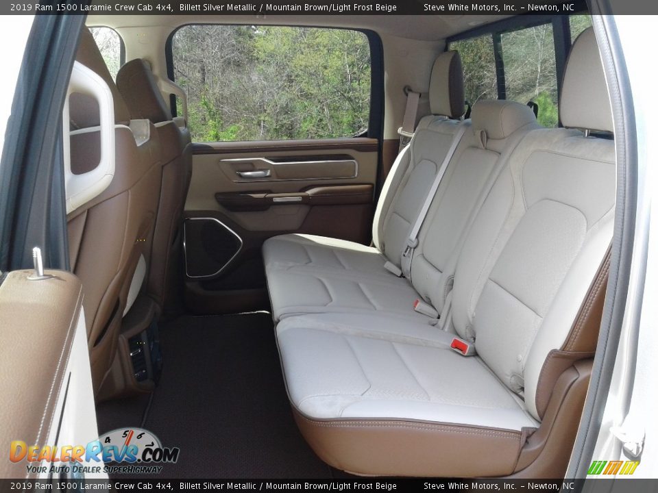 Rear Seat of 2019 Ram 1500 Laramie Crew Cab 4x4 Photo #12