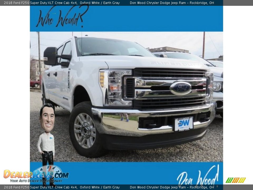 2018 Ford F250 Super Duty XLT Crew Cab 4x4 Oxford White / Earth Gray Photo #1