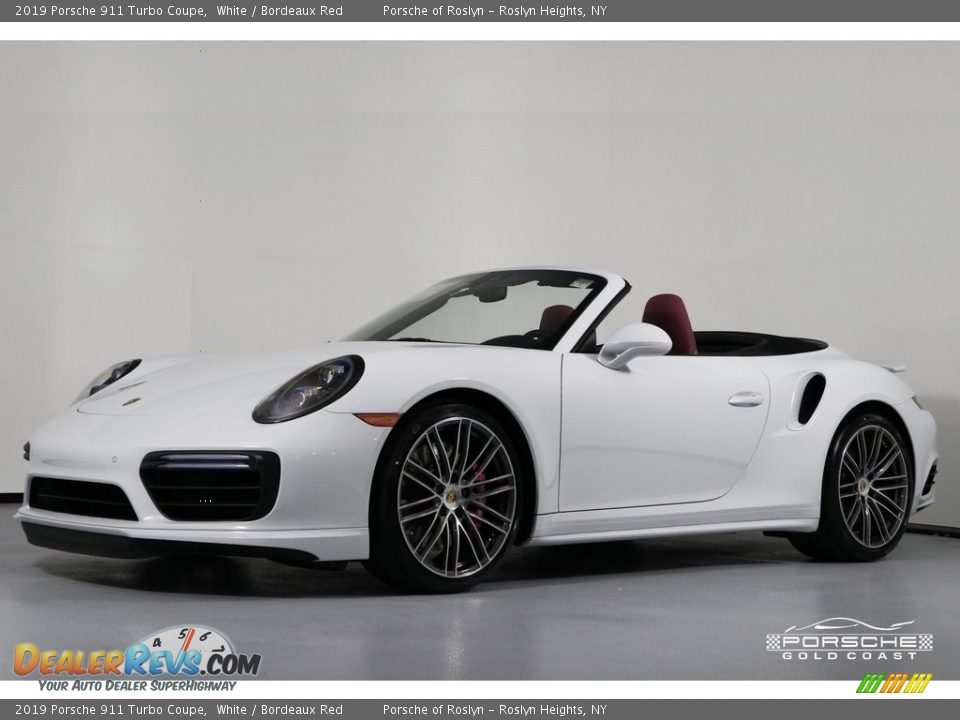 2019 Porsche 911 Turbo Coupe White / Bordeaux Red Photo #3