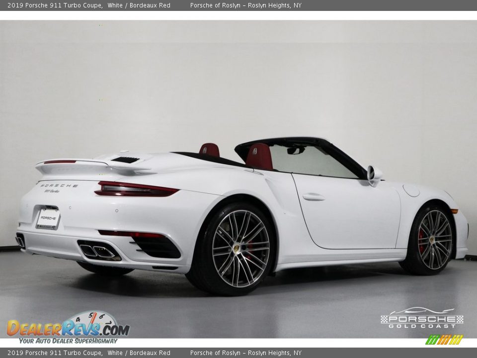 2019 Porsche 911 Turbo Coupe White / Bordeaux Red Photo #9