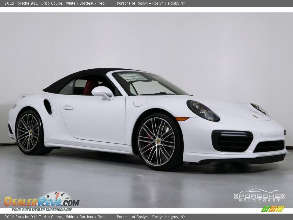 2019 Porsche 911 Turbo Coupe White / Bordeaux Red Photo #31