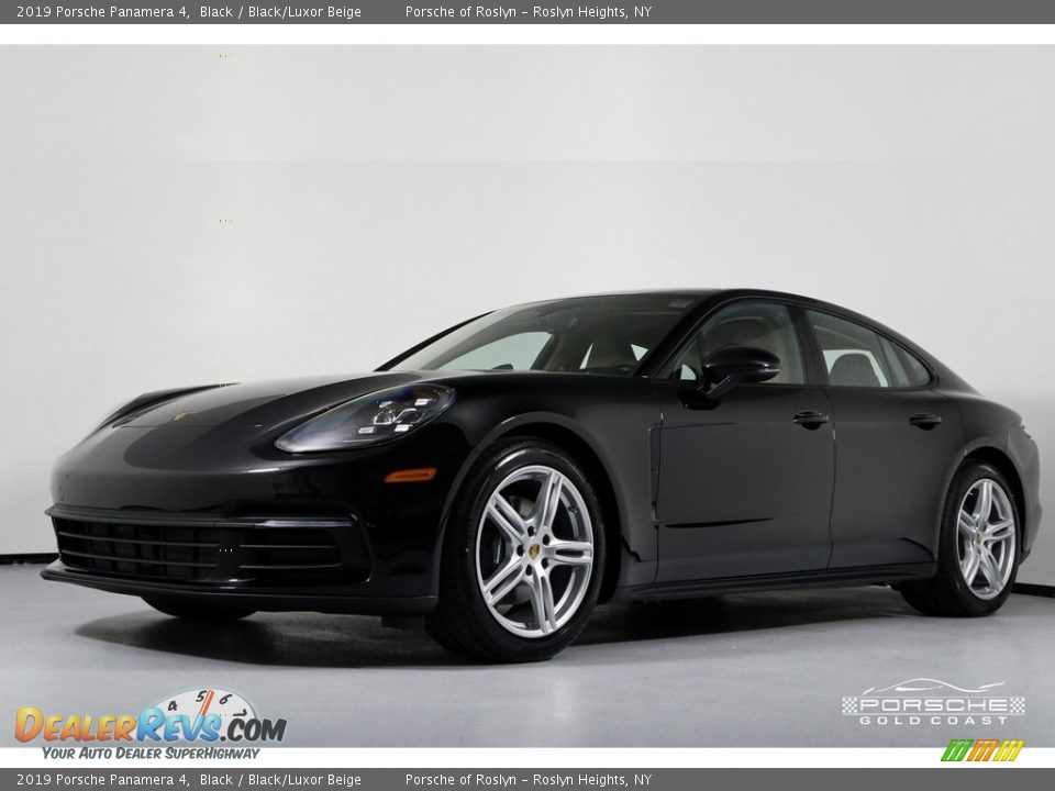 2019 Porsche Panamera 4 Black / Black/Luxor Beige Photo #3