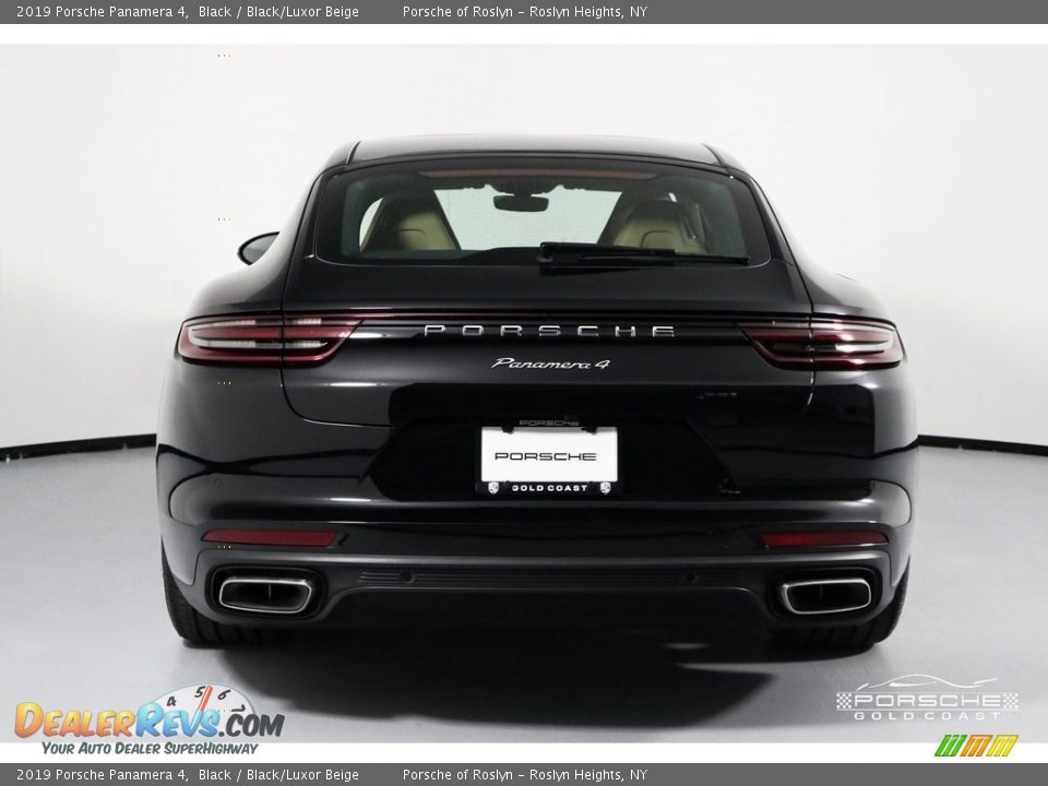 2019 Porsche Panamera 4 Black / Black/Luxor Beige Photo #6