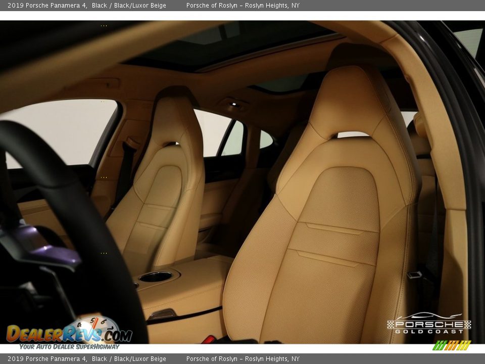 2019 Porsche Panamera 4 Black / Black/Luxor Beige Photo #13