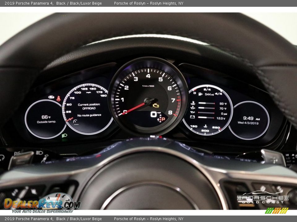 2019 Porsche Panamera 4 Black / Black/Luxor Beige Photo #17