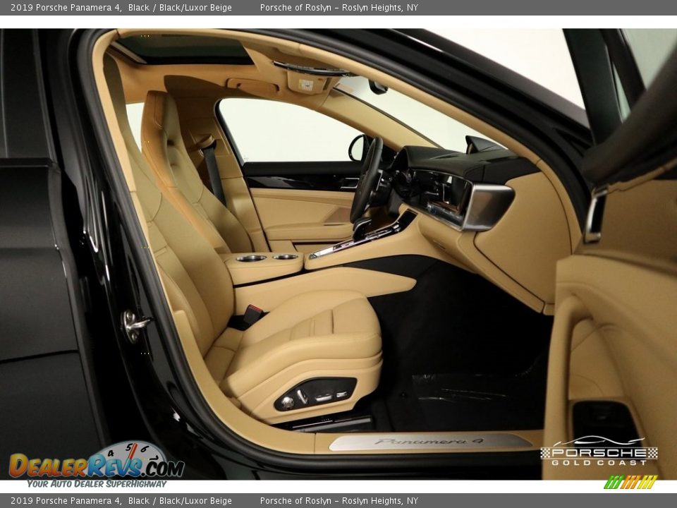 2019 Porsche Panamera 4 Black / Black/Luxor Beige Photo #21