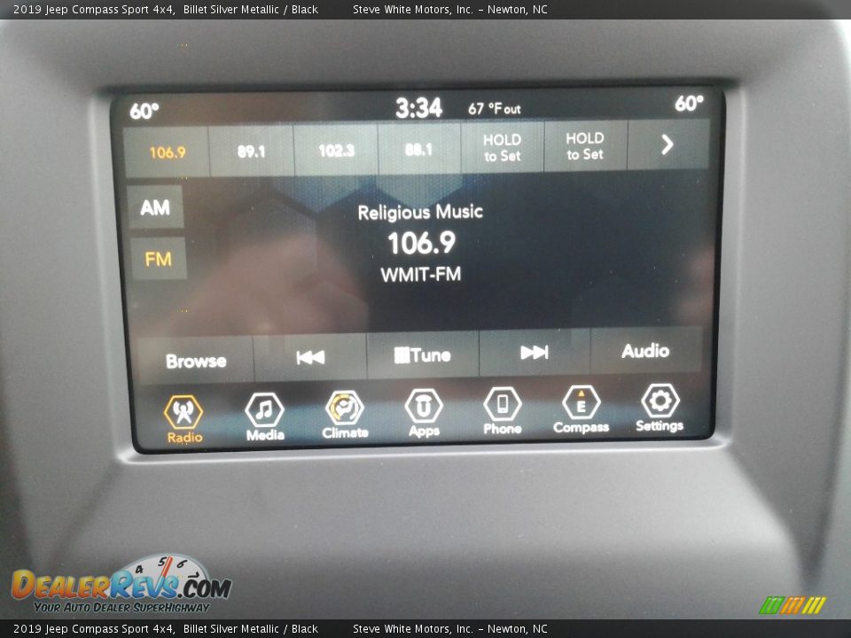 2019 Jeep Compass Sport 4x4 Billet Silver Metallic / Black Photo #21