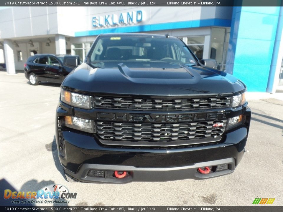 2019 Chevrolet Silverado 1500 Custom Z71 Trail Boss Crew Cab 4WD Black / Jet Black Photo #2
