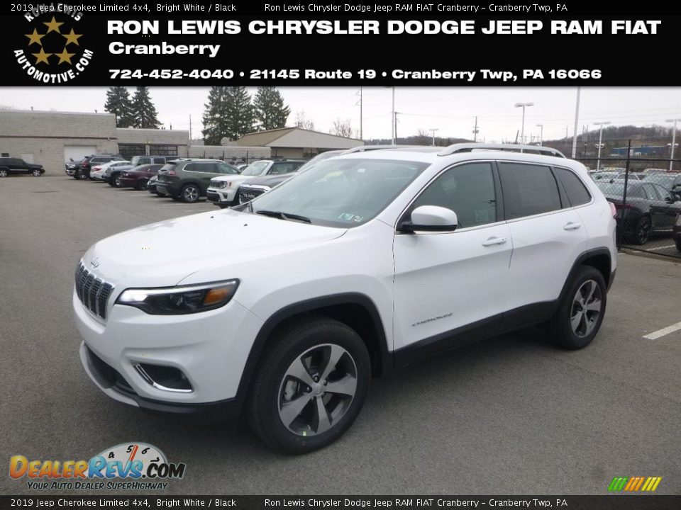 2019 Jeep Cherokee Limited 4x4 Bright White / Black Photo #1