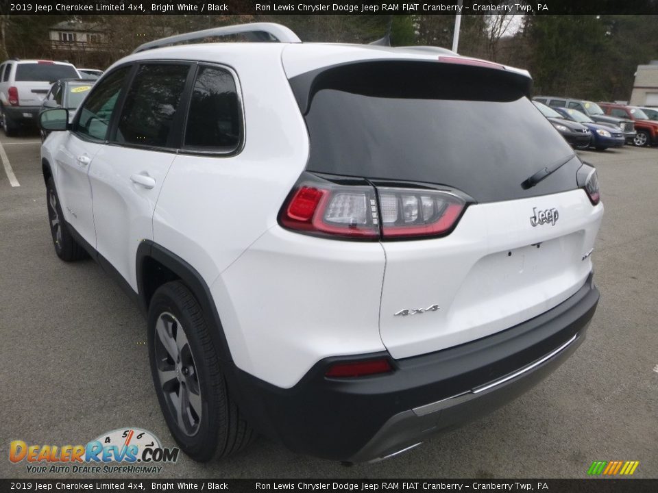 2019 Jeep Cherokee Limited 4x4 Bright White / Black Photo #3