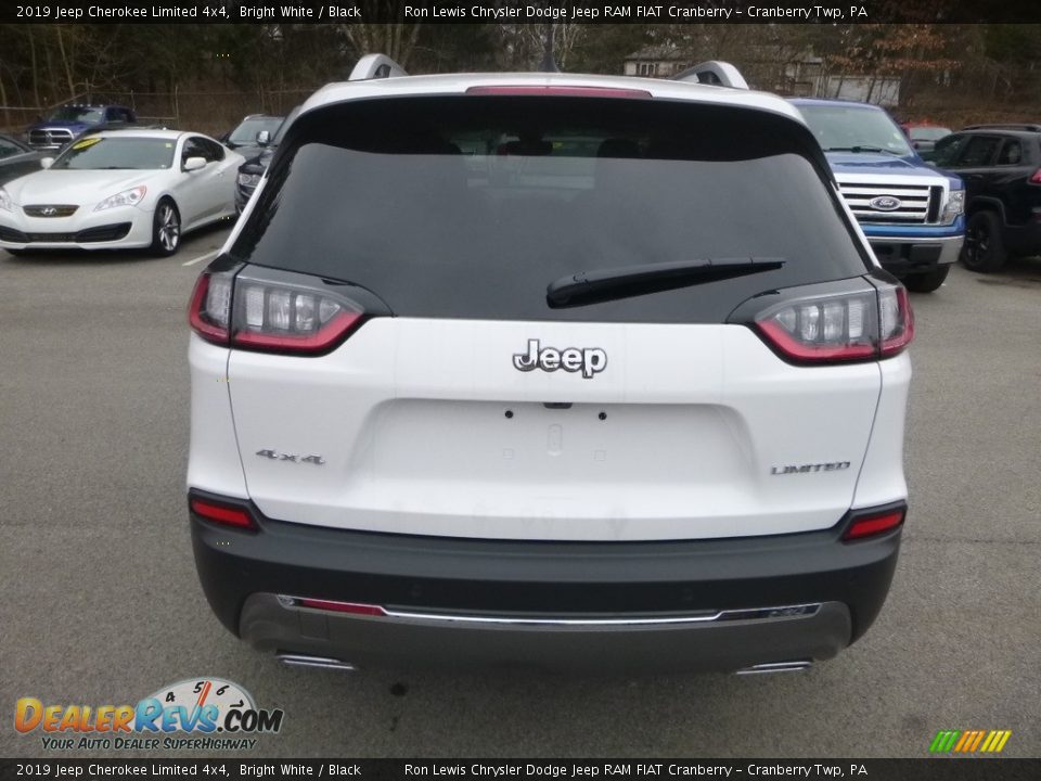 2019 Jeep Cherokee Limited 4x4 Bright White / Black Photo #4