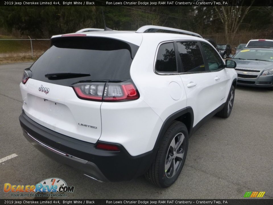 2019 Jeep Cherokee Limited 4x4 Bright White / Black Photo #5
