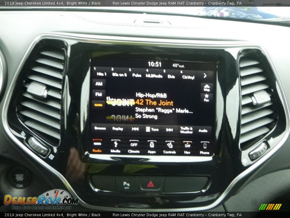 2019 Jeep Cherokee Limited 4x4 Bright White / Black Photo #16