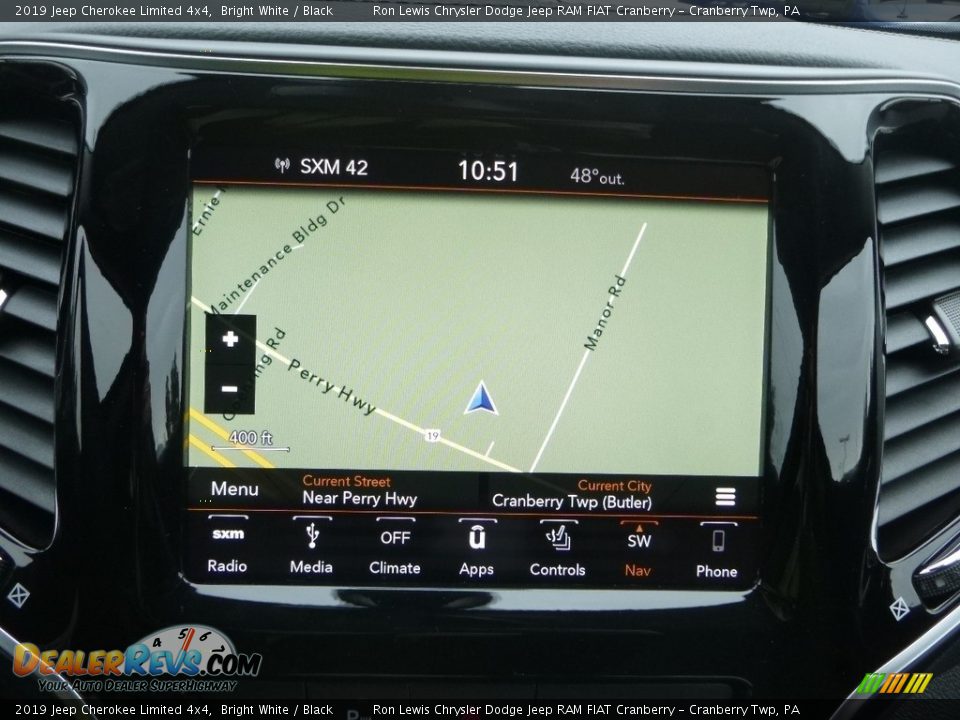 2019 Jeep Cherokee Limited 4x4 Bright White / Black Photo #17