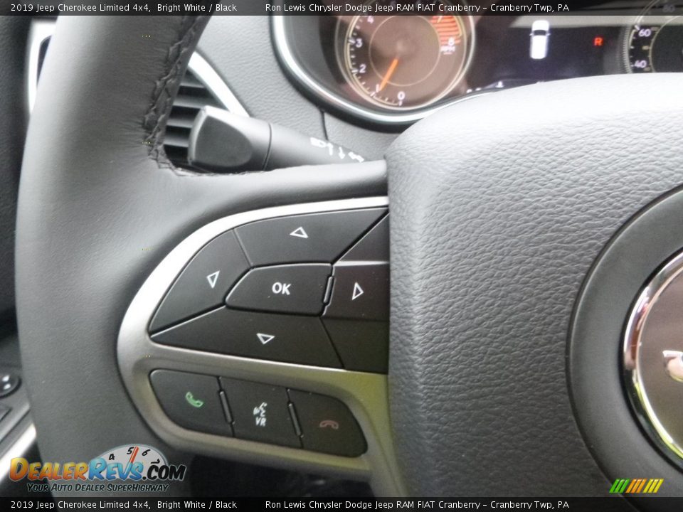 2019 Jeep Cherokee Limited 4x4 Bright White / Black Photo #20