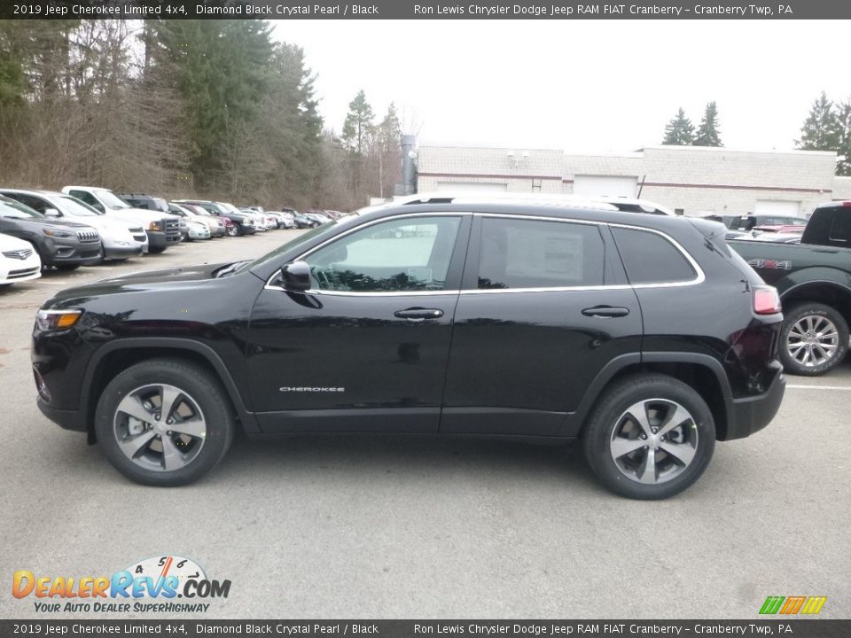 2019 Jeep Cherokee Limited 4x4 Diamond Black Crystal Pearl / Black Photo #2